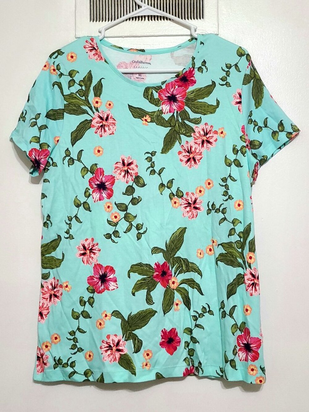 Blue Floral Short Sleeve